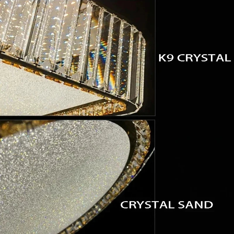 Chloé Luxury Crystal Ceiling Lamp Gold LED Modern Light