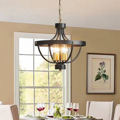 Céleste Geometric Farmhouse 4-Light Pendant Chandelier Fixture