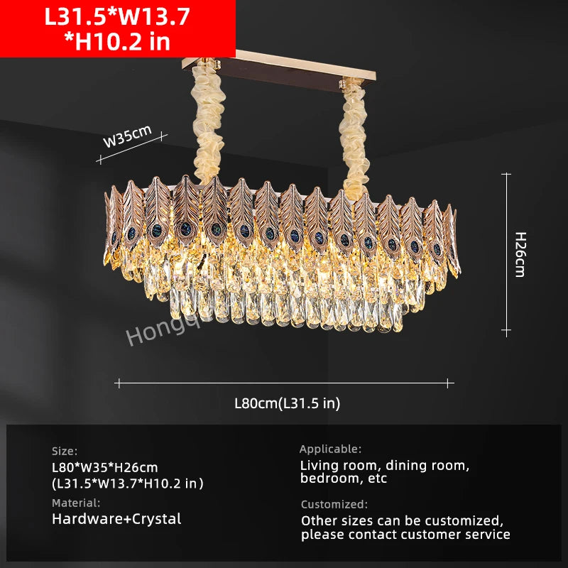 Élodie Crystal Ring LED Pendant Chandelier Light