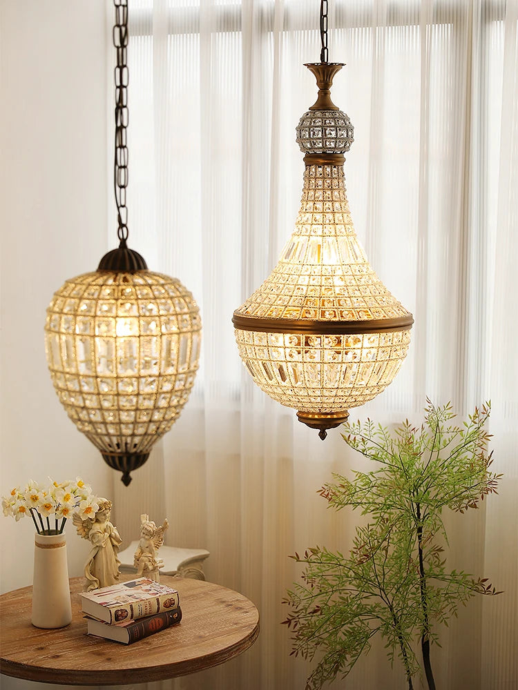 Aurélie Vintage Crystal Pendant Chandelier 6-Light Luxury