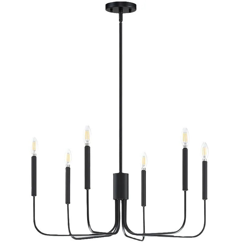 Isabelle Retro Iron Candle Chandelier