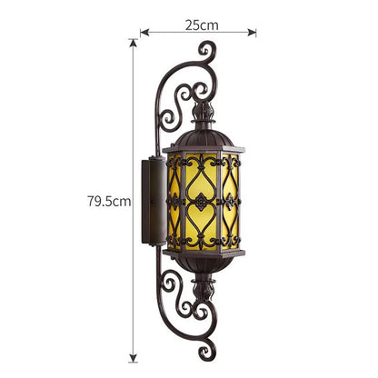 Camille Retro Gold Waterproof Aluminum LED Outdoor Wall Lamp E27