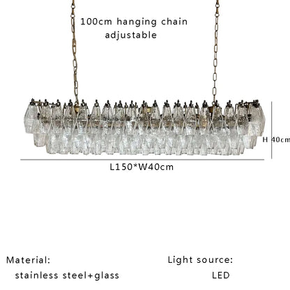 Aurélie Nordic Vintage Glass Pendant Light Luxury Suspension Lamp