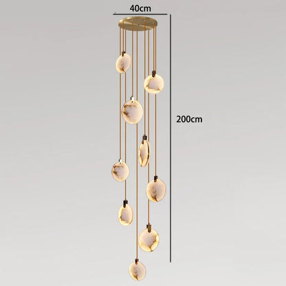 Amélie Modern Multi-Head LED Staircase Pendant Light