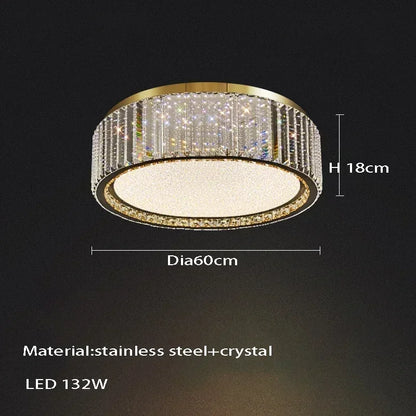 Chloé Luxury Crystal Ceiling Lamp Gold LED Modern Light