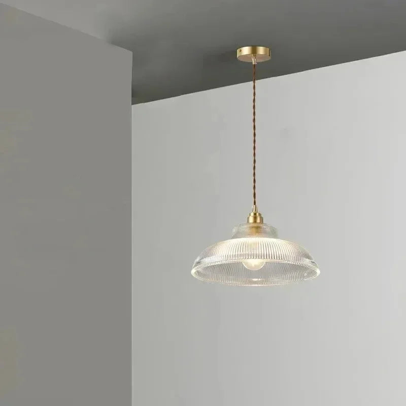 Seraphina Linden Glow Ribbed Pendant Light