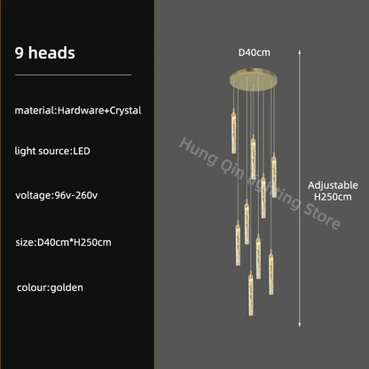 Élodie Crystal Staircase Pendant Chandelier