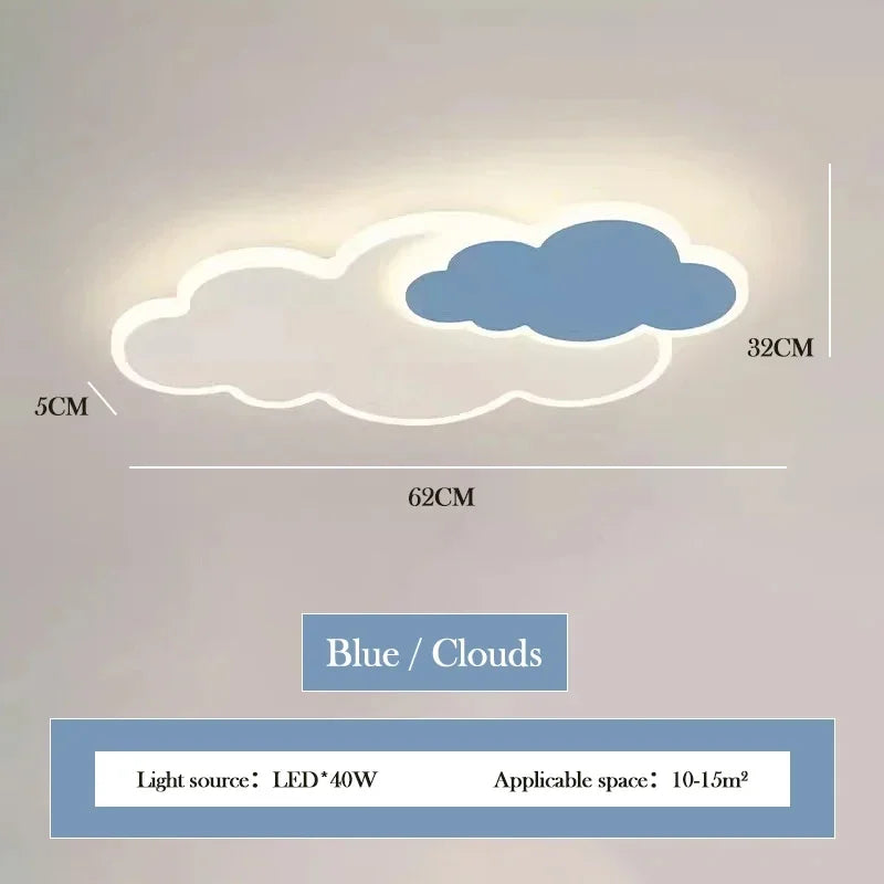 Élodie Creative Cloud LED Ceiling Light Kids Room Dimmable