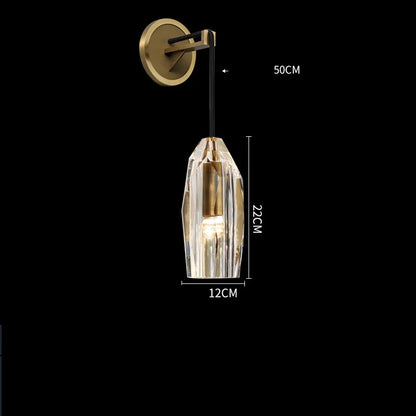 Elise Crystal Square Wall Lamp Nordic Modern