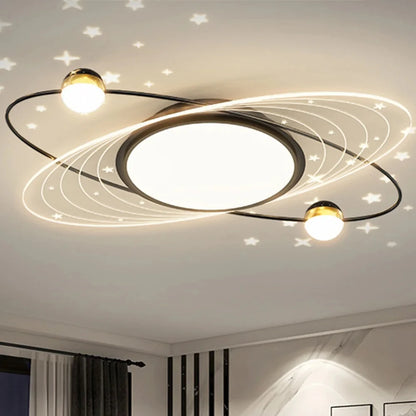 Sophie Modern Gold LED Ceiling Lamp Remote Dimmable Living Bedroom Light