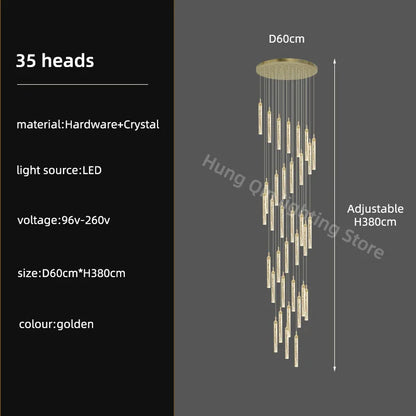 Élodie Crystal Staircase Pendant Chandelier