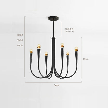 American Retro Iron Chandelier for Living Room and Restaurant