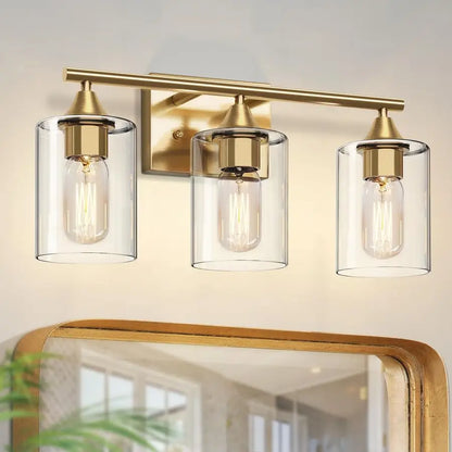 Juliette 3-Light Brushed Gold Vanity Wall Sconce Fixture