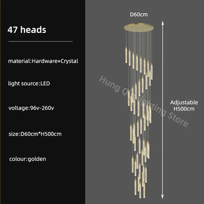 Élodie Crystal Staircase Pendant Chandelier