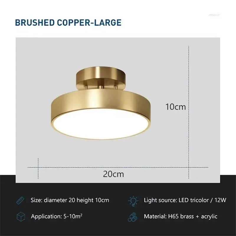 Aveline Brass LED Flush Mount Ceiling Light