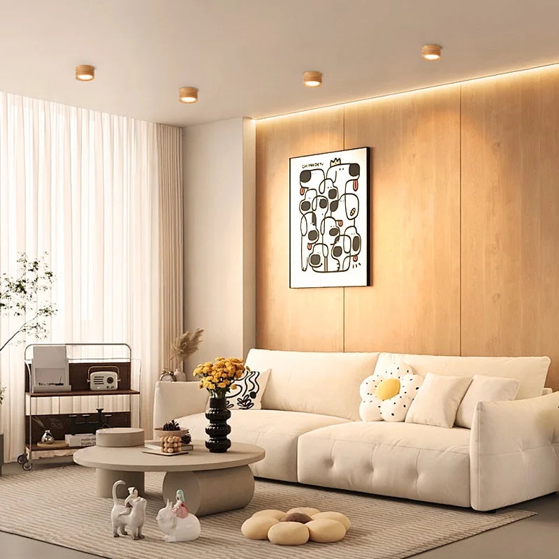 Amélie GX53 Wooden LED Ceiling Downlight Indoor Lamp