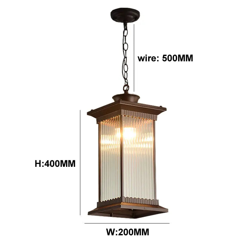 Claire Outdoor Retro Pendant Chandelier Courtyard Light