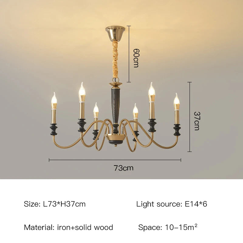 Milada Nordic Ceiling Chandelier with LED Candle Lights
