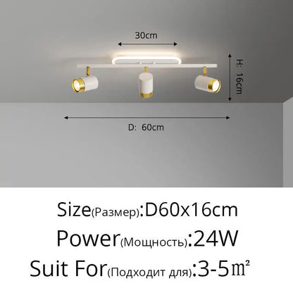 Élise Modern Black & White LED Ceiling Spotlight Lamp