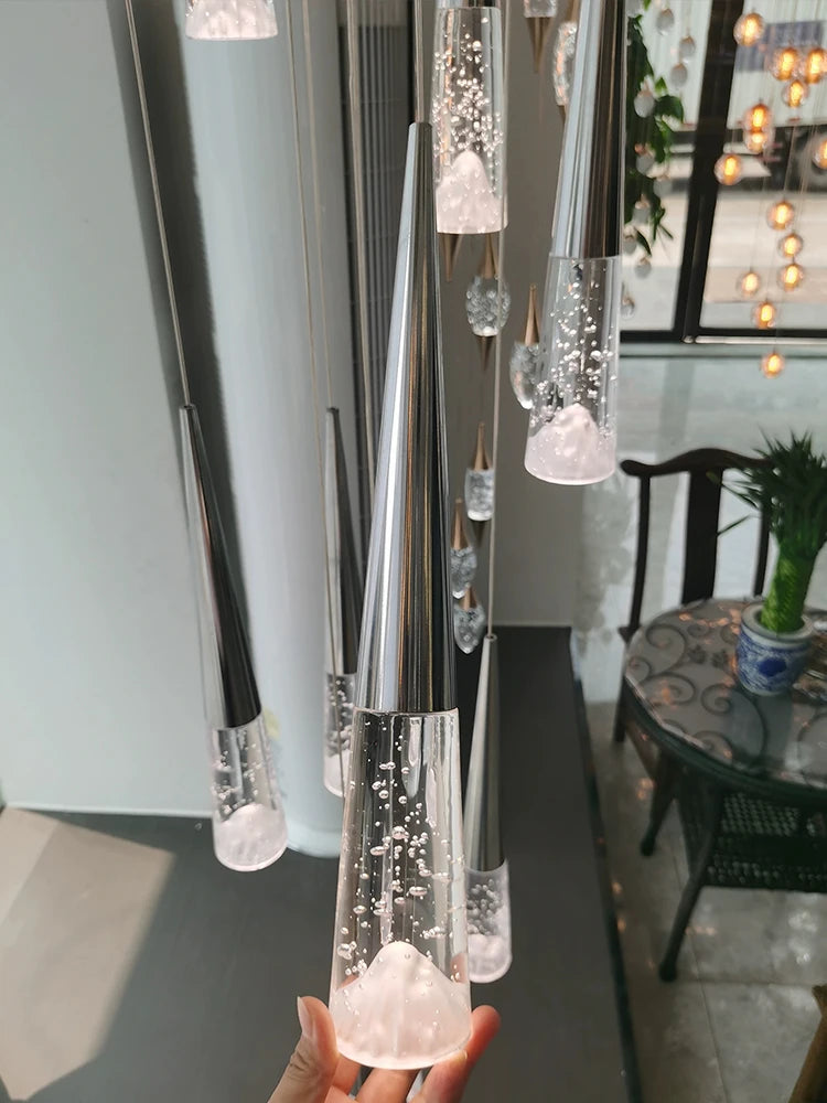 Vivienne Crystal Staircase Pendant Chandelier for Luxury Interiors