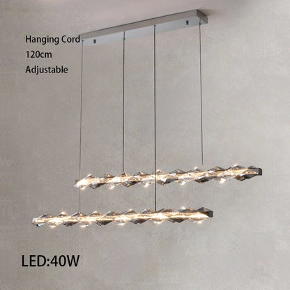 Élodie 2025 Modern Ring Crystal LED Dimmable Ceiling Chandelier Silver Decor Light