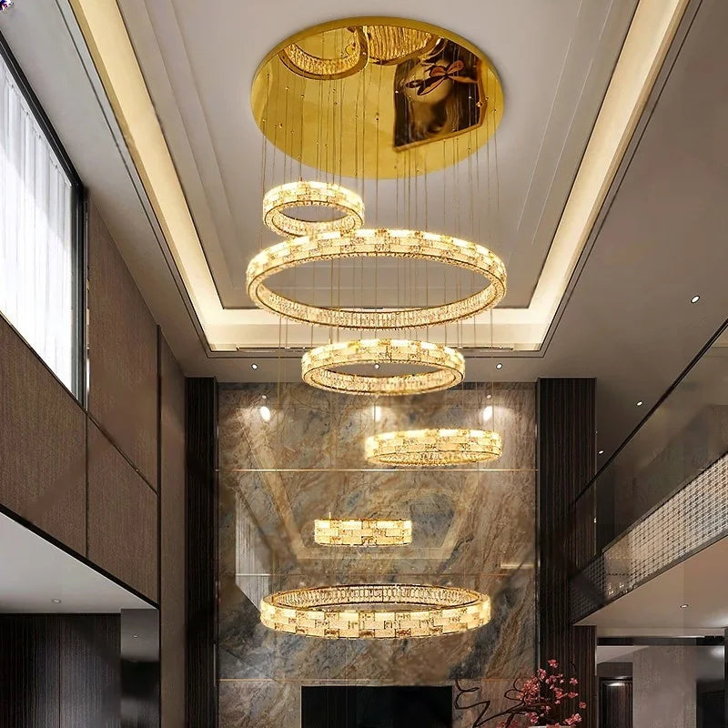 Modern Crystal Pendant Light for Living Room and Dining Room