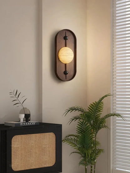 Élodie Soluna Sculpted Marble LED Wall Lamp
