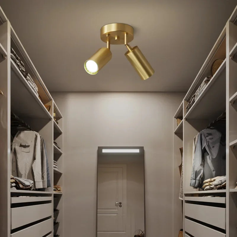 Juliette Postmodern Gold Adjustable GU10 Multi-Head Ceiling Spotlight