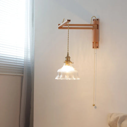 Élise Glass Flower Wall Lamp Flexible Arm Nordic