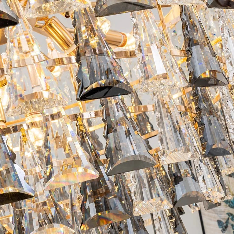 Isabelle Luxury Duplex Crystal Tall Chandelier Villa Hall Light