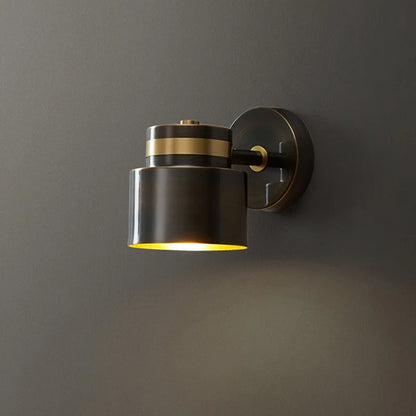 Camille Full Copper Rotating E27 Wall Reading Lamp With Switch