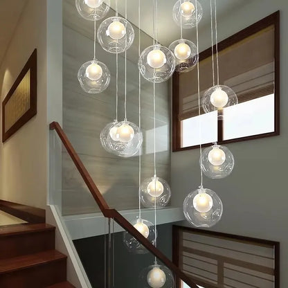 Aurélie Nordic Double Glass LED Ceiling Chandelier