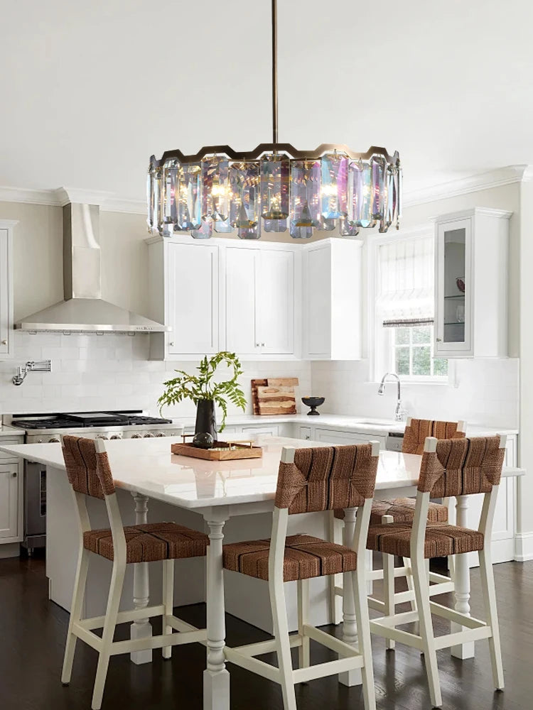Sophie Luxury Italian Crystal Round Pendant Lamp Dining Living Foyer Decor
