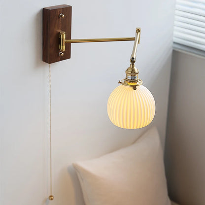 Lucienne Rotating Arm Wall Lamp Pull Chain