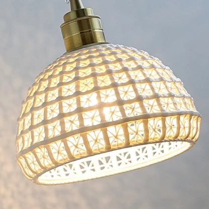 Chloé Ceramic Walnut Wall Lamp with Pull Chain Switch