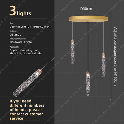 Élise Crystal Staircase Pendant Chandelier Light