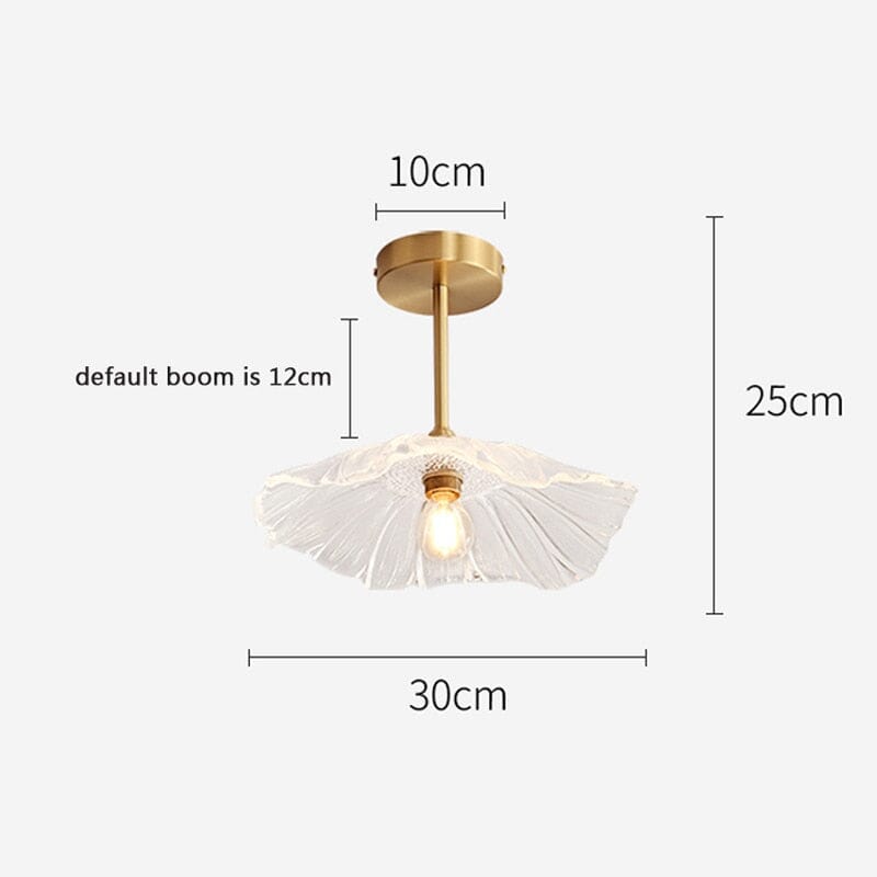 Amélie Flower Glass Semi-Flush Ceiling Light
