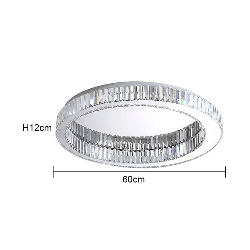 Brigitte Ring Crystal Flush Mount Bedroom Chandelier