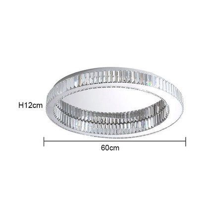 Brigitte Ring Crystal Flush Mount Bedroom Chandelier