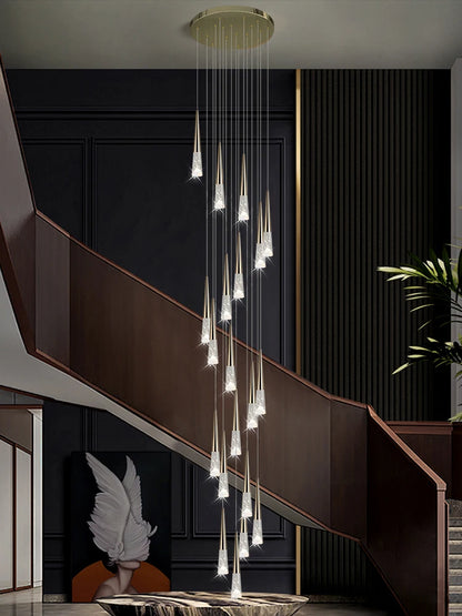 Vivienne Crystal Staircase Pendant Chandelier for Luxury Interiors