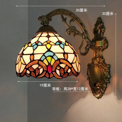 Margaux European Retro Stained Glass Wall Lamp