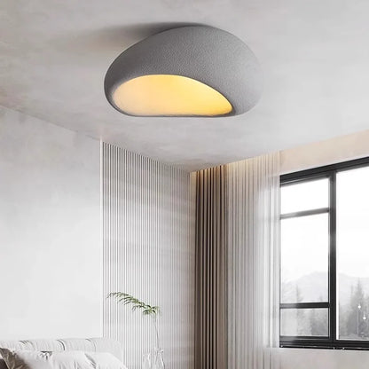 Évora Minimalist Textured Semi Flush LED Ceiling Light