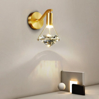 Aurélien Diamond Crystal Wall Lamp with Elegant Modern Glow