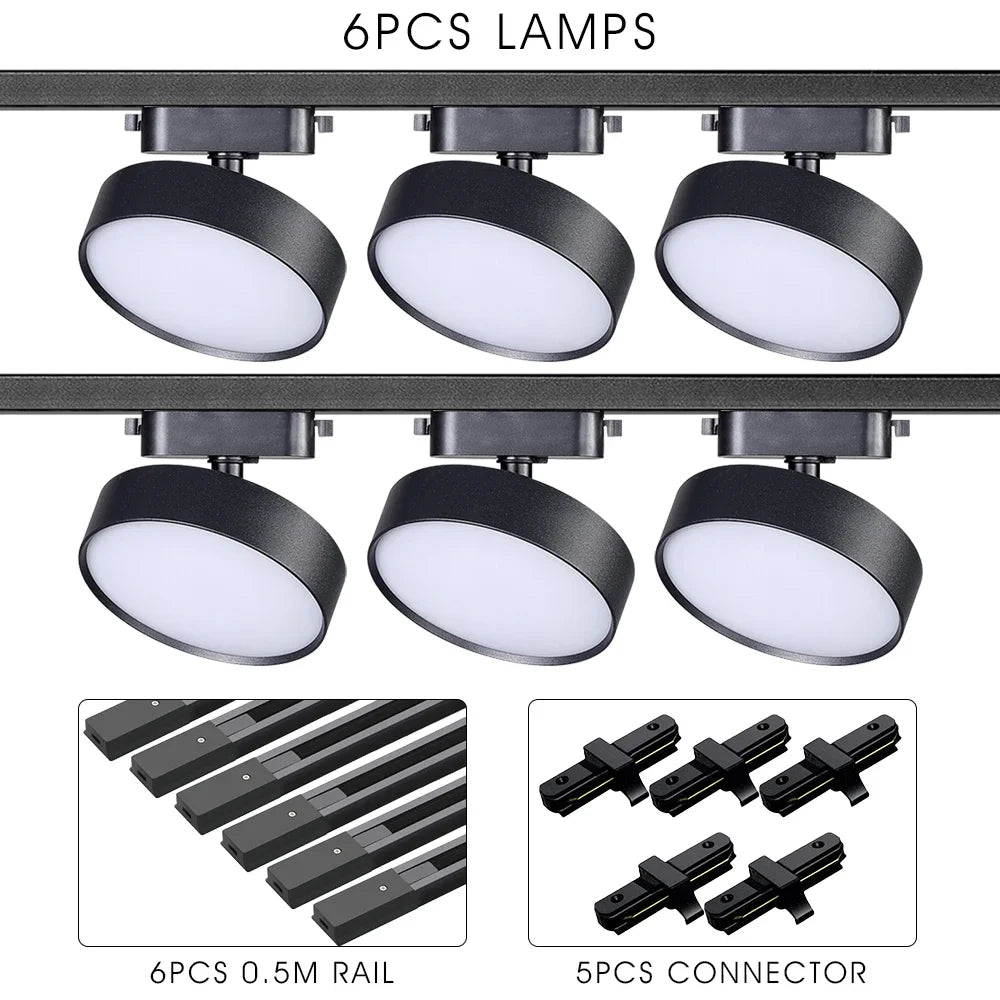 Lucie LED Track Light Adjustable Spotlight Rail Fixture