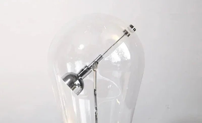 Adele Chrome Dimmable Glass Lamp