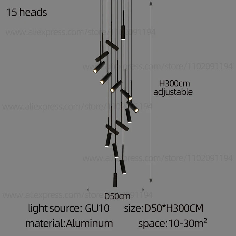 Noémie Modern Cylindrical LED Pendant Spotlight