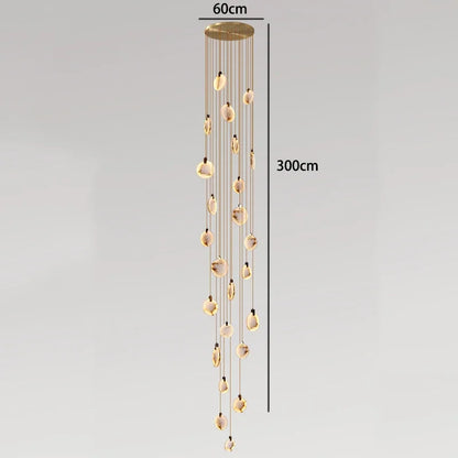 Amélie Modern Multi-Head LED Staircase Pendant Light