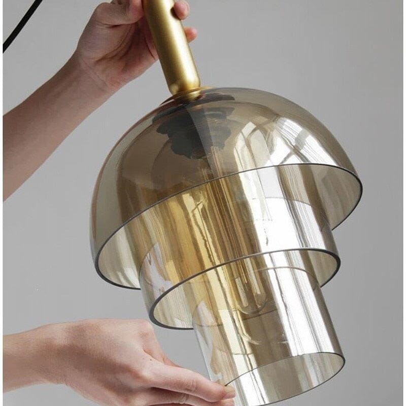 Amélie Champagne Vintage Glass Pendant Light