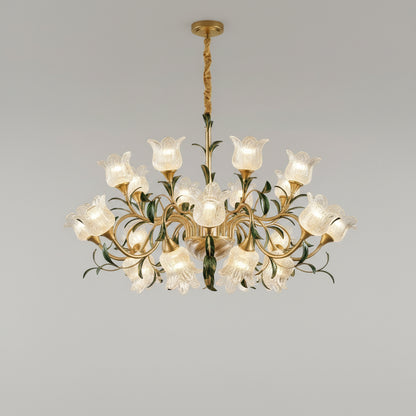Élise French Retro Crystal Cream Flush Pendant Light