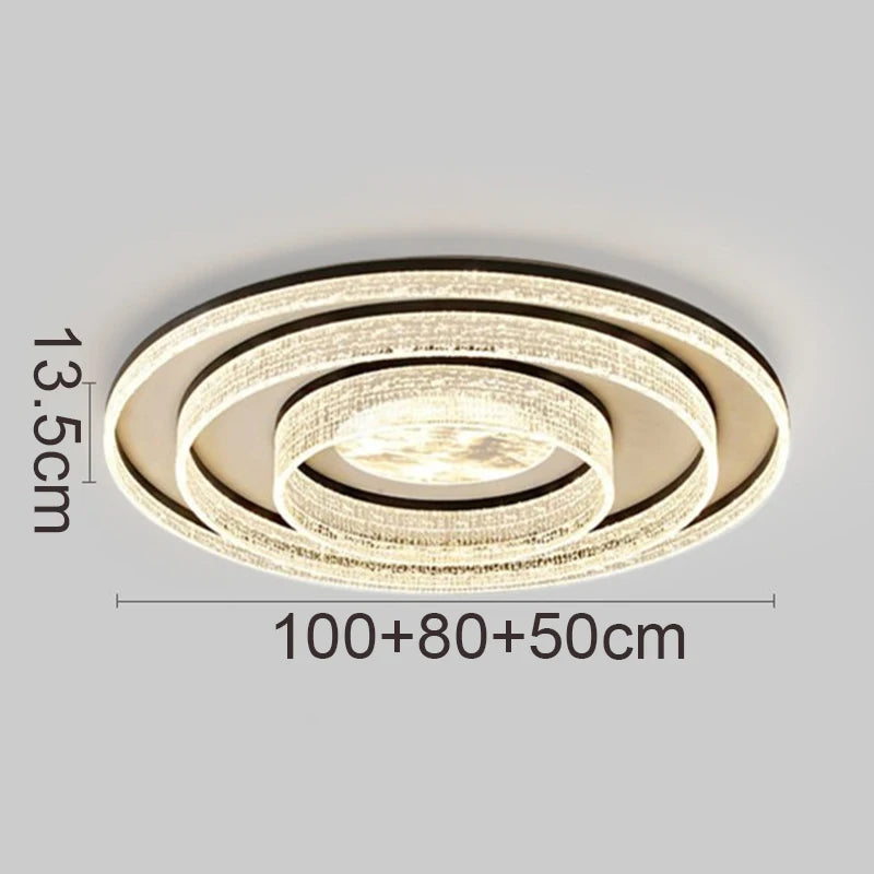 Nordic LED Ring Ceiling Light – Modern Dimmable Flush Mount for Living Room & Bedroom